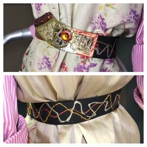 Vintage Wide Embellished Waist Belt